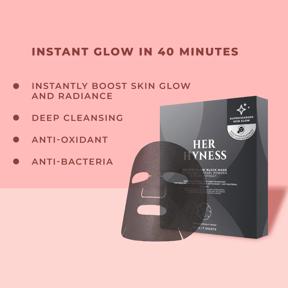 Instant Glow Black Mask (7 Sheets)